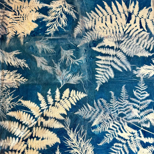 Fern & Cedar Cyanotype Bandana