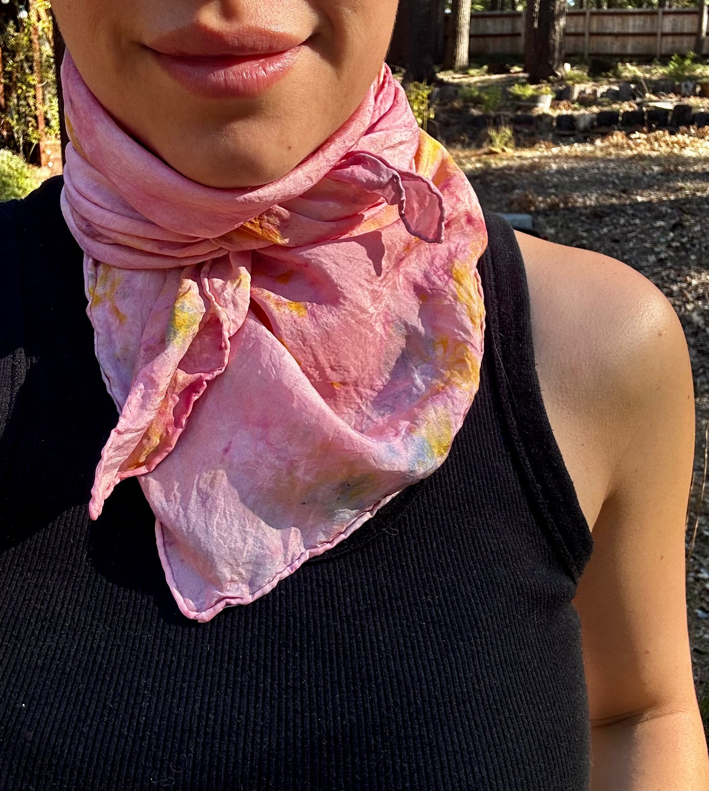 Botanical Dye Silk Bandana