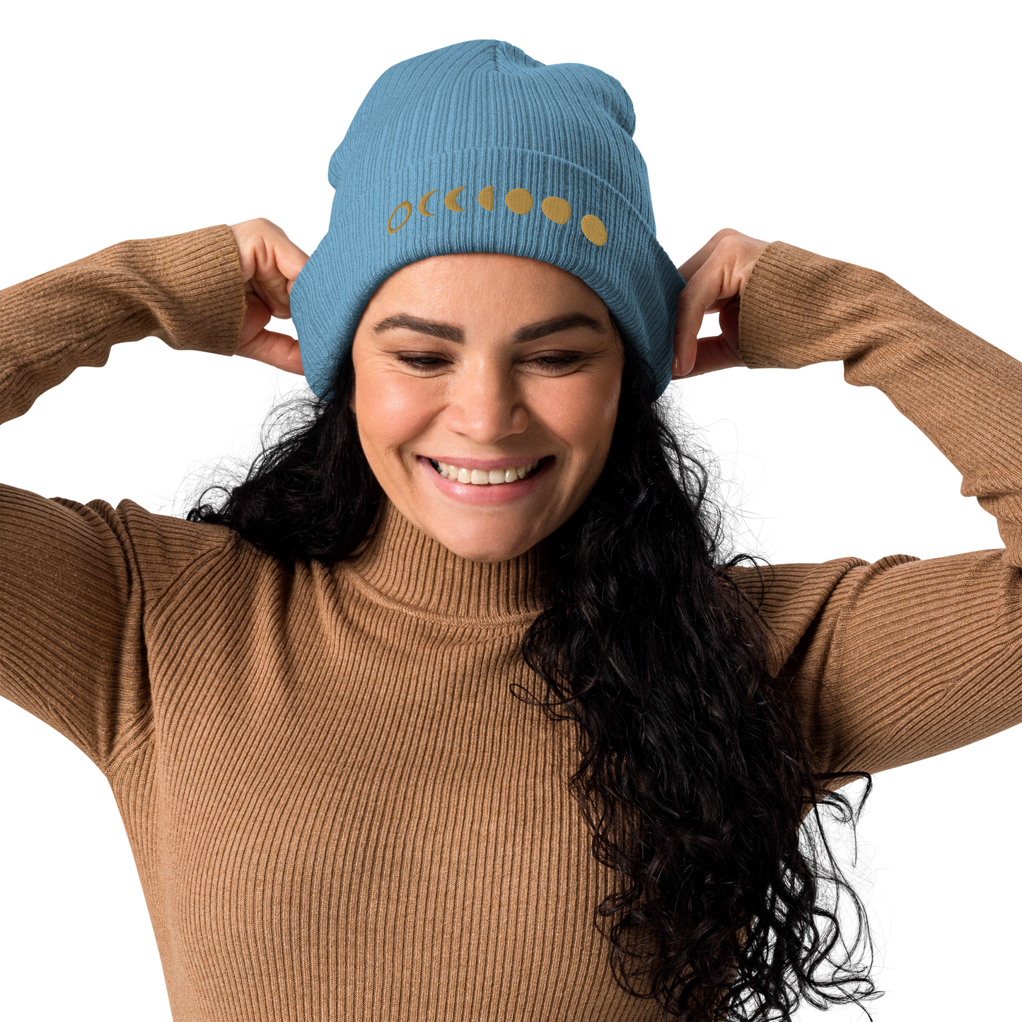 Moon Phase Unisex Organic Cotton Beanie