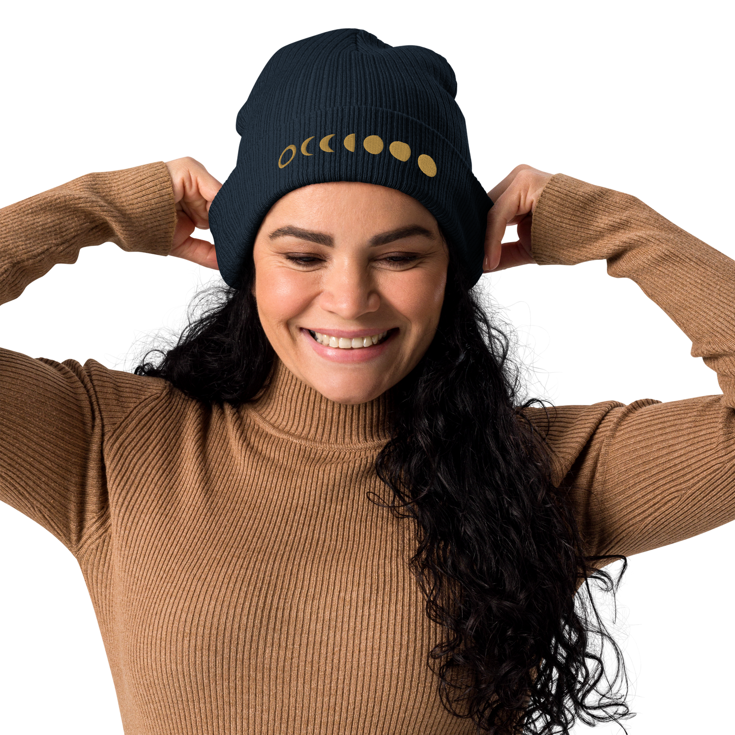 Moon Phase Unisex Organic Cotton Beanie